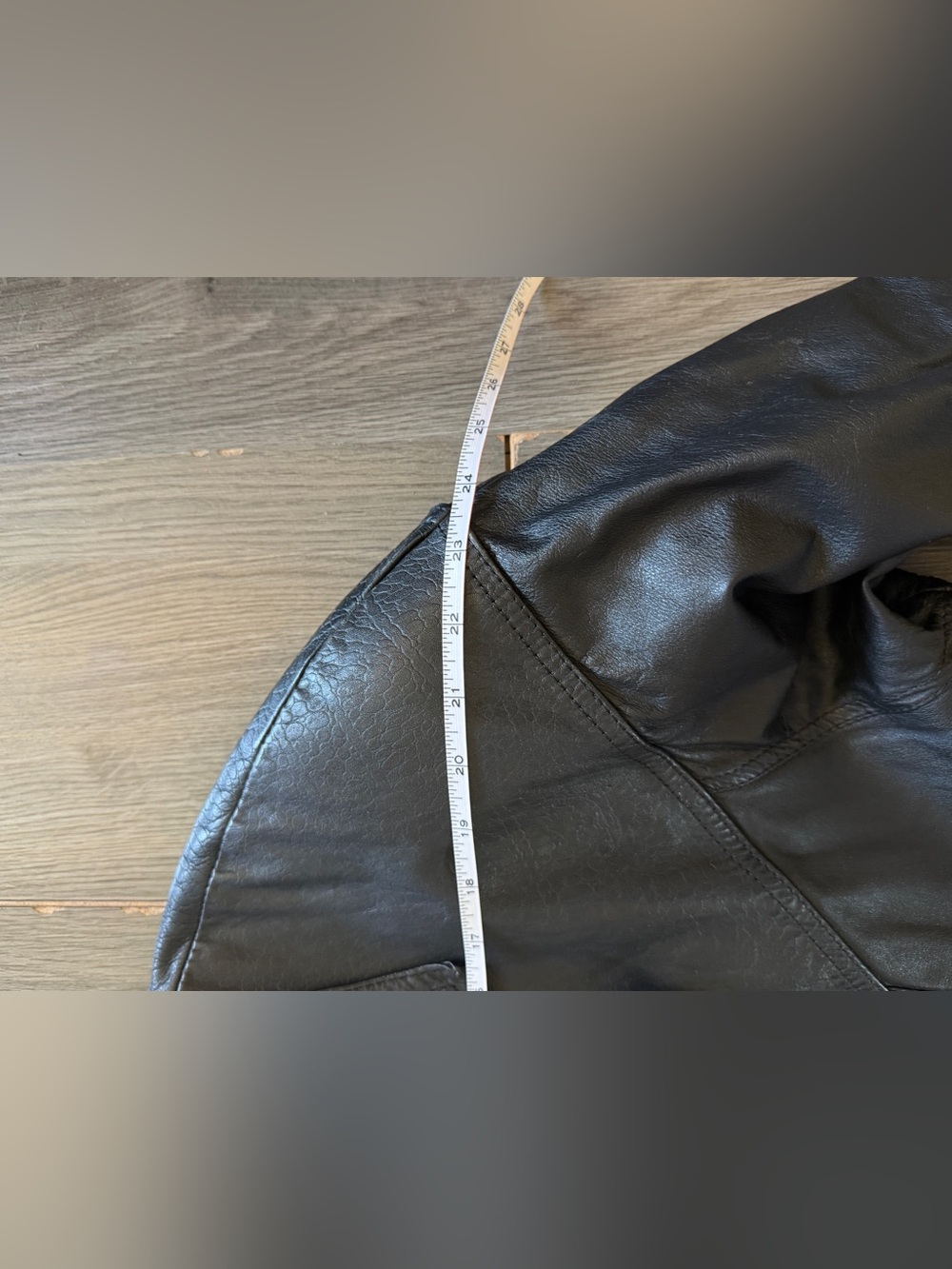 Vintage Black Leather Long Coat - Picture 8 of 13
